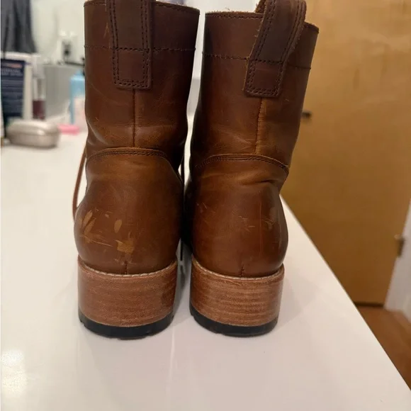 Patina—Brown Lace-Up Leather Boots - Picture 5 of 7